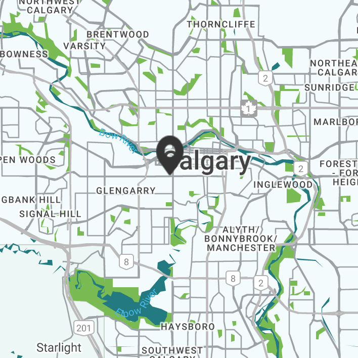 Calgary Branch Location Map